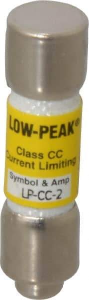 Cooper Bussmann - 300 VDC, 600 VAC, 2 Amp, Time Delay General Purpose Fuse - Fuse Holder Mount, 1-1/2" OAL, 20 at DC, 200 at AC (RMS) kA Rating, 13/32" Diam - Exact Tool & Supply