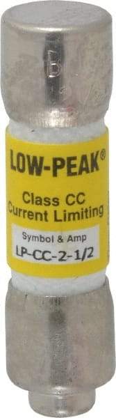Cooper Bussmann - 300 VDC, 600 VAC, 2.5 Amp, Time Delay General Purpose Fuse - Fuse Holder Mount, 1-1/2" OAL, 20 at DC, 200 at AC (RMS) kA Rating, 13/32" Diam - Exact Tool & Supply