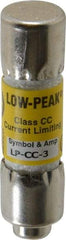 Cooper Bussmann - 150 VDC, 600 VAC, 3 Amp, Time Delay General Purpose Fuse - Fuse Holder Mount, 1-1/2" OAL, 20 at DC, 200 at AC (RMS) kA Rating, 13/32" Diam - Exact Tool & Supply