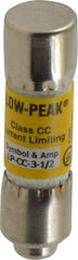 Cooper Bussmann - 150 VDC, 600 VAC, 3.5 Amp, Time Delay General Purpose Fuse - Fuse Holder Mount, 1-1/2" OAL, 20 at DC, 200 at AC (RMS) kA Rating, 13/32" Diam - Exact Tool & Supply