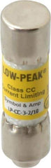 Cooper Bussmann - 150 VDC, 600 VAC, 3.2 Amp, Time Delay General Purpose Fuse - Fuse Holder Mount, 1-1/2" OAL, 20 at DC, 200 at AC (RMS) kA Rating, 13/32" Diam - Exact Tool & Supply