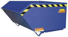 Vestil - 4,000 Lb Load Capacity, 1 Cu Yd, Steel Self-Dumping Hopper - 48-9/16" Wide x 51-1/4" Long x 28-1/4" High, Blue - Exact Tool & Supply