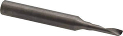 Onsrud - 1/8" Cutting Diam x 1/2" Length of Cut, 1 Flute, Upcut Spiral Router Bit - Uncoated, Right Hand Cut, Solid Carbide, 2" OAL x 1/4" Shank Diam, Single Edge, 22° Helix Angle - Exact Tool & Supply