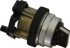 Eaton Cutler-Hammer - 30-1/2mm Mount Hole, 2 Position, Knob Operated, Selector Switch Only - Black, Maintained (MA) - Maintained (MA), Nonilluminated, Oil and Watertight - Exact Tool & Supply
