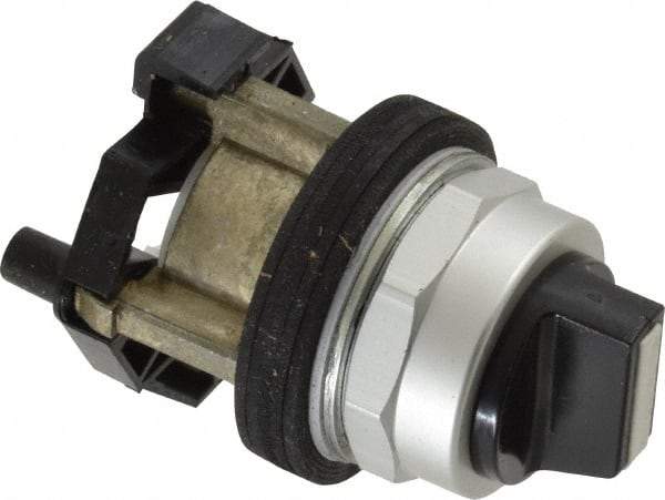 Eaton Cutler-Hammer - 30-1/2mm Mount Hole, 3 Position, Knob Operated, Selector Switch Only - Black, Maintained (MA) - Maintained (MA) - Maintained (MA), Nonilluminated, Oil and Watertight - Exact Tool & Supply