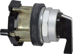 Eaton Cutler-Hammer - 30-1/2mm Mount Hole, 2 Position, Lever Operated, Selector Switch Only - Black, Maintained (MA) - Maintained (MA), Nonilluminated, Oil and Watertight - Exact Tool & Supply