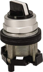 Eaton Cutler-Hammer - 30-1/2mm Mount Hole, 2 Position, Knob Operated, Selector Switch Only - Black, Maintained (MA) - Momentary (MO), Nonilluminated, Oil and Watertight - Exact Tool & Supply