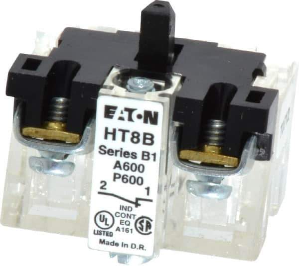 Eaton Cutler-Hammer - NC, 1 to 500 mA, Electrical Switch Contact Block - 5 to 28 Volt, 30-1/2mm Hole, For Use with Indicating Lights, Pushbuttons - Exact Tool & Supply