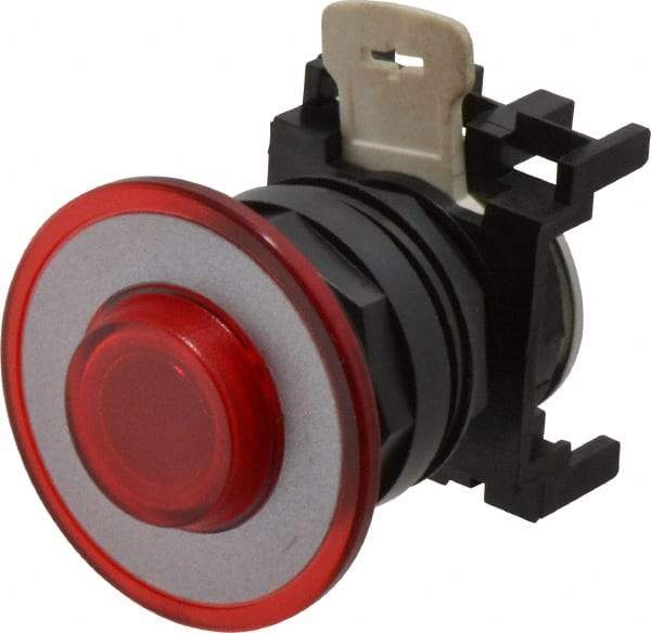 Eaton Cutler-Hammer - Pushbutton Switch Operator - Red, Round Button, Illuminated - Exact Tool & Supply