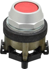 Eaton Cutler-Hammer - 30-1/2mm Mount Hole, Flush, Pushbutton Switch Only - Round, Red Pushbutton, Nonilluminated, Momentary (MO), Corrosion Resistant, Oiltight and Watertight - Exact Tool & Supply