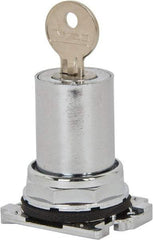 Eaton Cutler-Hammer - Pushbutton Switch Key - Chrome, Round Button, Nonilluminated - Exact Tool & Supply