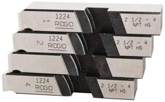 Ridgid - 2-1/2 - 4 NPT Thread, 22° Hook Angle, Right Hand, High Speed Steel Pipe Chaser - Ridgid 1224 Compatibility - Exact Tool & Supply