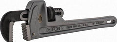 Ridgid - 10" Aluminum Straight Pipe Wrench - 1-1/2" Pipe Capacity - Exact Tool & Supply