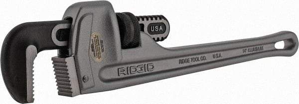 Ridgid - 14" Aluminum Straight Pipe Wrench - 2" Pipe Capacity - Exact Tool & Supply