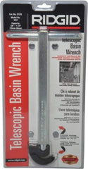 Ridgid - Basin Wrenches Style: Telescoping Minimum Pipe Capacity: 3/8 (Inch) - Exact Tool & Supply