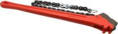 Ridgid - 2-1/2" Max Pipe Capacity, 20-1/4" Long, Chain Wrench - 5" Actual OD, 18" Handle Length - Exact Tool & Supply