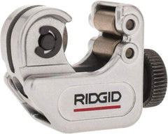 Ridgid - 1/8" to 5/8" Pipe Capacity, Mini Tube Cutter - Cuts Copper, Aluminum, Brass, Plastic - Exact Tool & Supply