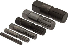Ridgid - 6 Piece Pipe Extractor Set - Screw Range 1/8 to 1" - Exact Tool & Supply
