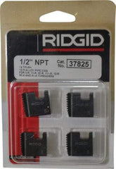 Ridgid - 1/2-14 NPT, Right Hand, Alloy Steel, Pipe Threader Die - Ridgid OO-R, 11-R, 12-R, O-R, 11-R Ratchet Threaders or 30A, 31A 3-Way Pipe Threaders Compatibility - Exact Tool & Supply