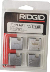 Ridgid - 1-1/4 - 11-1/2 NPT, Right Hand, Alloy Steel, Pipe Threader Die - Ridgid OO-R, 11-R, 12-R, O-R, 11-R Ratchet Threaders or 30A, 31A 3-Way Pipe Threaders Compatibility - Exact Tool & Supply