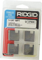 Ridgid - 1-1/4 - 11-1/2 NPT, Right Hand, High Speed Steel, Pipe Threader Die - Ridgid OO-R, 11-R, 12-R, O-R, 11-R Ratchet Threaders or 30A, 31A 3-Way Pipe Threaders Compatibility - Exact Tool & Supply