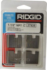 Ridgid - 1-1/2 - 11-1/2 NPT, Right Hand, High Speed Steel, Pipe Threader Die - Ridgid OO-R, 11-R, 12-R, O-R, 11-R Ratchet Threaders or 30A, 31A 3-Way Pipe Threaders Compatibility - Exact Tool & Supply