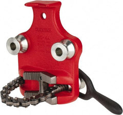 Ridgid - 1/8" to 4" Pipe Capacity, Bottom Screw Bench Chain Vise - Exact Tool & Supply