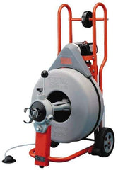 Ridgid - Electric Battery Drain Cleaning Machine - For 3" to 8" Pipe, 100' Cable, 200 Max RPM - Exact Tool & Supply