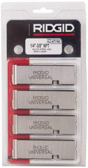 Ridgid - 1/4-18 - 3/8-18 NPT Thread, 12° Hook Angle, Right Hand, Alloy Steel Pipe Chaser - Ridgid 504A, 711, 713, 811A, 815A, 816, 817, 842 Compatibility - Exact Tool & Supply