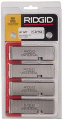 Ridgid - 1/8-27 NPT Thread, 12° Hook Angle, Right Hand, High Speed Steel Pipe Chaser - Ridgid 504A, 711, 713, 811A, 815A, 816, 817, 842 Compatibility - Exact Tool & Supply