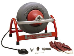 Ridgid - Electric Battery Drain Cleaning Machine - For 3/4" to 4" Pipe, 75' Cable, 240 Max RPM - Exact Tool & Supply