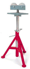Ridgid - 12" Pipe Capacity, Adjustable Pipe Stand with 2 Roller Head - 32" to 55" High, 2,500 Lb Capacity - Exact Tool & Supply
