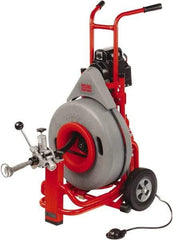 Ridgid - Electric Battery Drain Cleaning Machine - For 3" to 10" Pipe, 0.4286" x 100' Cable, 200 Max RPM - Exact Tool & Supply