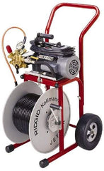Ridgid - Electric Battery Drain Cleaning Machine - For 1-1/4" to 4" Pipe, 110' Cable - Exact Tool & Supply