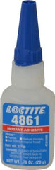 Loctite - 0.70 oz Bottle Clear Instant Adhesive - Series 4861, 20 sec Fixture Time, 24 hr Full Cure Time, Bonds to Metal & Plastic - Exact Tool & Supply