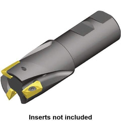Kennametal - 1" Cut Diam, 0.71" Max Depth of Cut, 3/4" Shank Diam, 3.78" OAL, Indexable Square Shoulder End Mill - EC18.., EP18.. Inserts, Weldon Shank, 0° Lead Angle - Exact Tool & Supply