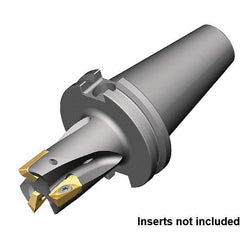 Kennametal - 1-1/4" Cut Diam, 3" Max Depth of Cut, Indexable Square Shoulder End Mill - CV40 CV40 Taper Shank, 0° Lead Angle, Through Coolant - Exact Tool & Supply