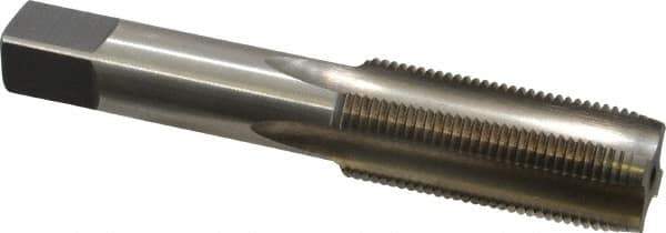 Made in USA - 13/16-16 UNS 4 Flute Bright Finish High Speed Steel Straight Flute Standard Hand Tap - Plug, Right Hand Thread, 4-15/32" OAL, H3 Limit, Oversize - Exact Tool & Supply