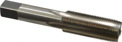 Made in USA - 13/16-16 UNS 4 Flute Bright Finish High Speed Steel Straight Flute Standard Hand Tap - Plug, Right Hand Thread, 4-15/32" OAL, H3 Limit, Oversize - Exact Tool & Supply