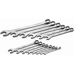 SK - 14 Piece, 1/4 to 5/16", Combination Wrench Set - Inch System of Measurement, Chrome Finish - Exact Tool & Supply