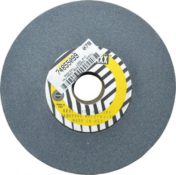 Tru-Maxx - 120 Grit Aluminum Oxide Bench & Pedestal Grinding Wheel - 6" Diam x 1" Hole x 3/4" Thick, 5410 Max RPM, O Hardness, Fine Grade , Vitrified Bond - Exact Tool & Supply