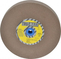 Tru-Maxx - 120 Grit Aluminum Oxide Bench & Pedestal Grinding Wheel - 7" Diam x 1" Hole x 1" Thick, 3600 Max RPM, O Hardness, Fine Grade , Vitrified Bond - Exact Tool & Supply