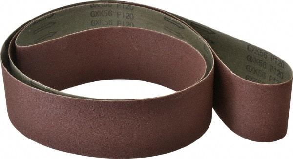 Tru-Maxx - 3" Wide x 90" OAL, 120 Grit, Aluminum Oxide Abrasive Belt - Aluminum Oxide, Fine, Coated, X Weighted Cloth Backing, Series VAC228 - Exact Tool & Supply