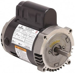 US Motors - 1/3 hp, ODP Enclosure, Manual Thermal Protection, 1,625 RPM, 115 Volt, 60/50 Hz, Single Phase Permanent Split Capacitor (PSC) Motor - Size 56 Frame, Cradle Mount, 1 Speed, Ball Bearings, 3.9/4.2 Full Load Amps, B Class Insulation, Reversible - Exact Tool & Supply