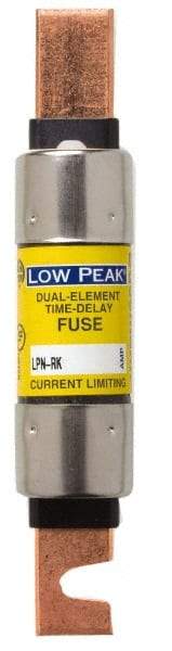 Cooper Bussmann - 250 VAC/VDC, 300 Amp, Time Delay General Purpose Fuse - Bolt-on Mount, 8-5/8" OAL, 100 at DC, 300 at AC (RMS) kA Rating, 2-1/16" Diam - Exact Tool & Supply