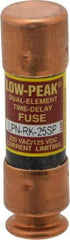 Cooper Bussmann - 125 VDC, 250 VAC, 25 Amp, Time Delay General Purpose Fuse - Bolt-on Mount, 50.8mm OAL, 100 at DC, 300 at AC (RMS) kA Rating, 9/16" Diam - Exact Tool & Supply