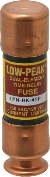 Cooper Bussmann - 125 VDC, 250 VAC, 4 Amp, Time Delay General Purpose Fuse - Fuse Holder Mount, 50.8mm OAL, 100 at DC, 300 at AC (RMS) kA Rating, 9/16" Diam - Exact Tool & Supply