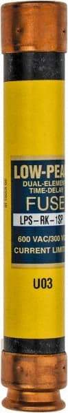 Cooper Bussmann - 300 VDC, 600 VAC, 1 Amp, Time Delay General Purpose Fuse - Fuse Holder Mount, 127mm OAL, 100 at DC, 300 at AC (RMS) kA Rating, 13/16" Diam - Exact Tool & Supply
