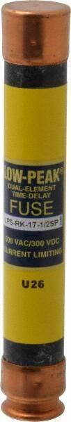 Cooper Bussmann - 300 VDC, 600 VAC, 17.5 Amp, Time Delay General Purpose Fuse - Fuse Holder Mount, 127mm OAL, 100 at DC, 300 at AC (RMS) kA Rating, 13/16" Diam - Exact Tool & Supply