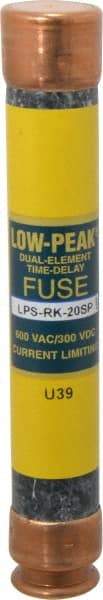 Cooper Bussmann - 300 VDC, 600 VAC, 20 Amp, Time Delay General Purpose Fuse - Fuse Holder Mount, 127mm OAL, 100 at DC, 300 at AC (RMS) kA Rating, 13/16" Diam - Exact Tool & Supply